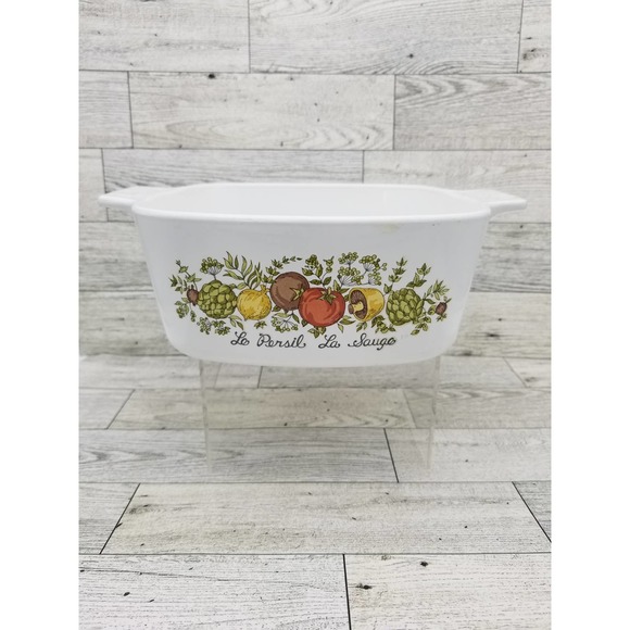Corning Ware 1.5 QT Casserole Dish Spice of Life Le Persil La Sauge mushroom - Picture 1 of 11